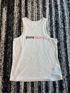 Pure Barre Light Gray Logo Tank Top for Women